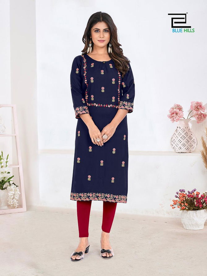 Sita Raman By Blue Hills Straight Cut Kurtis Catalog
